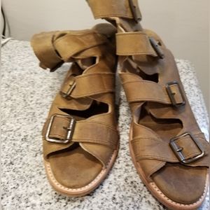 Quail Freebird by Steven heeled sandals in tan